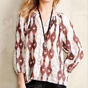 Line & Dot Anthropologie Silk Socompa Blouse M NWT
